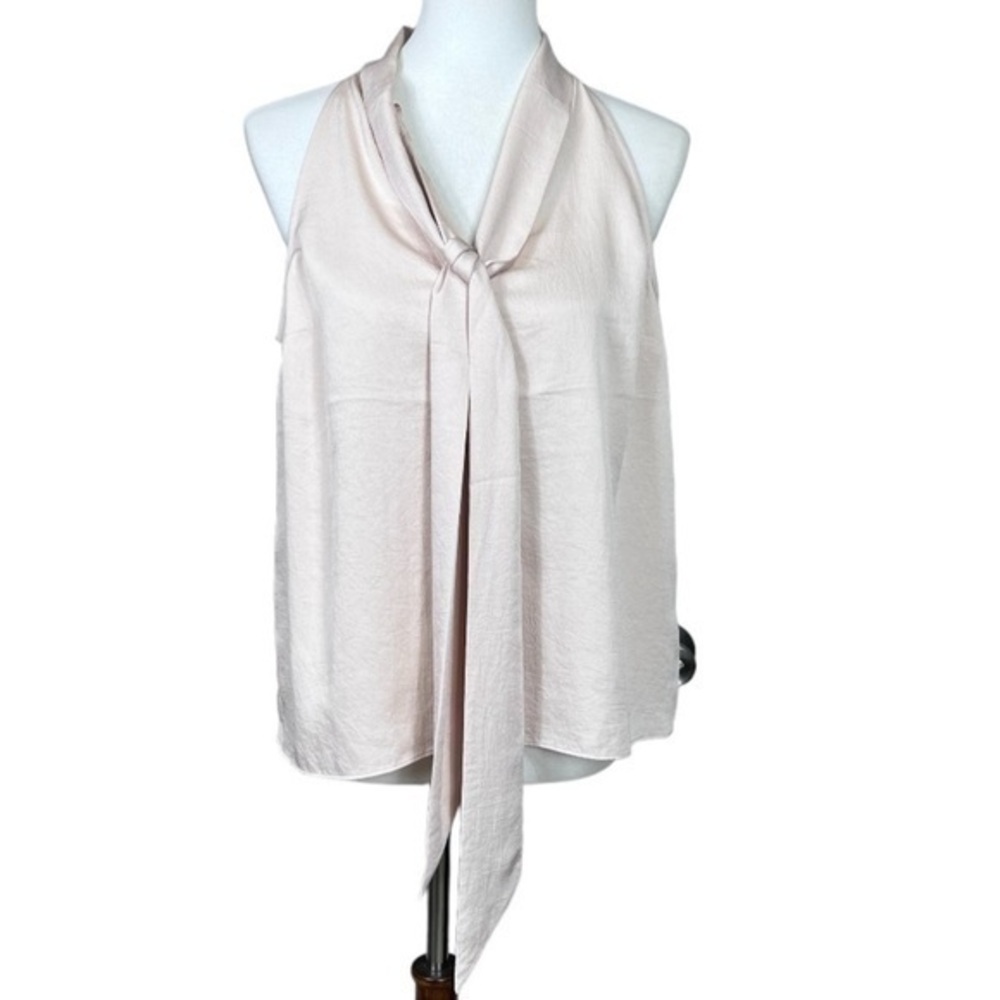Express NWT Sleeveless Champagne Color Necktie Blouse